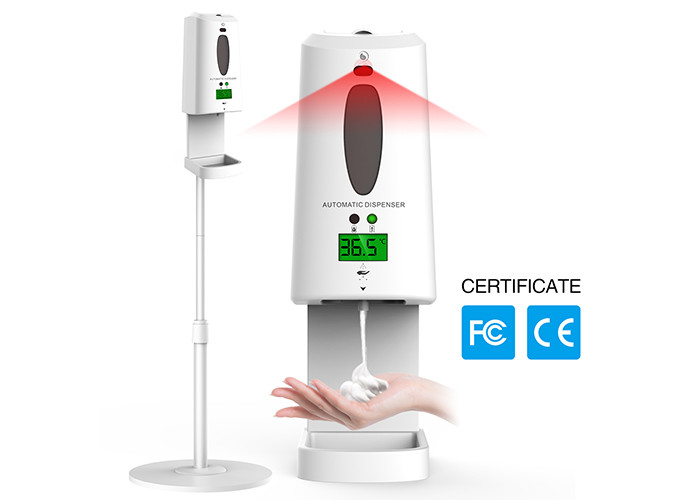 Liquid 1300ml Wall Mounted Soap Dispensers With Smart Thermometer
