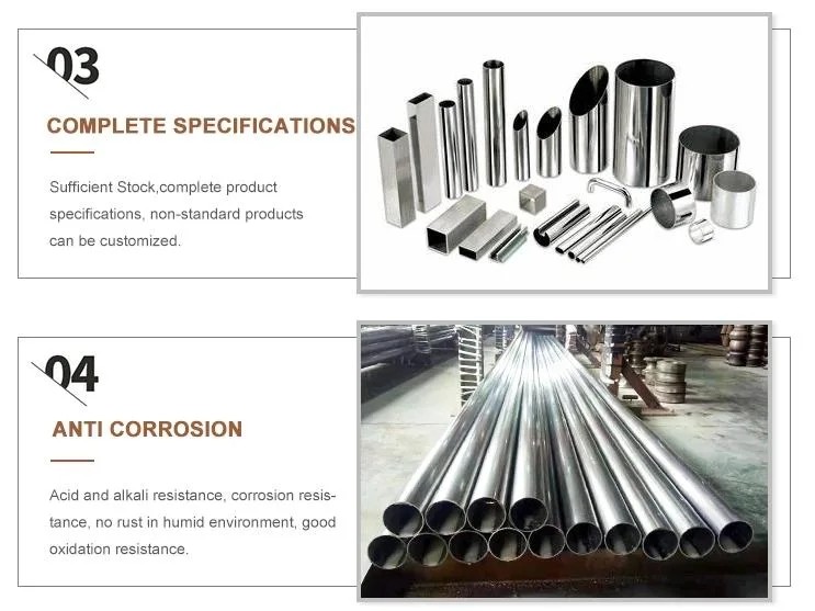 200 300 Series Seamless SS Pipe 10mm Polishing Surface 8K Welded Round