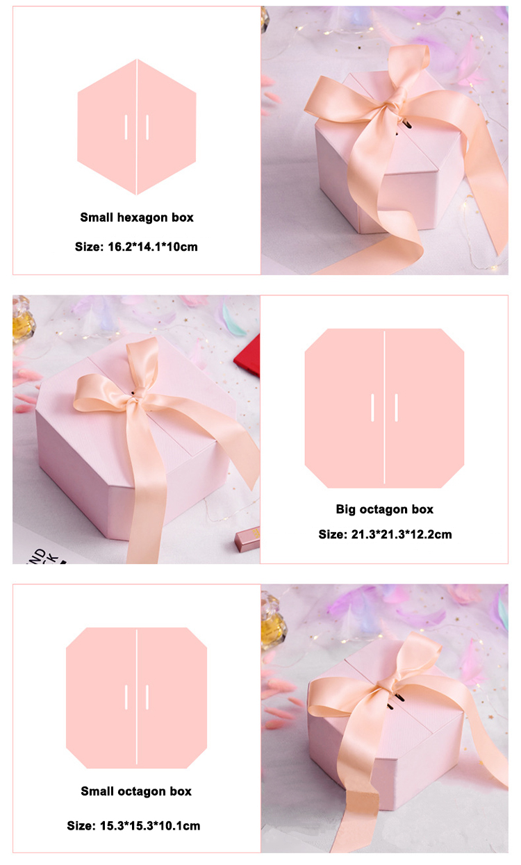 Custom Packaging Box Luxury Wedding Gift Box Heart Shape Cardboard Gift Box With Ribbon