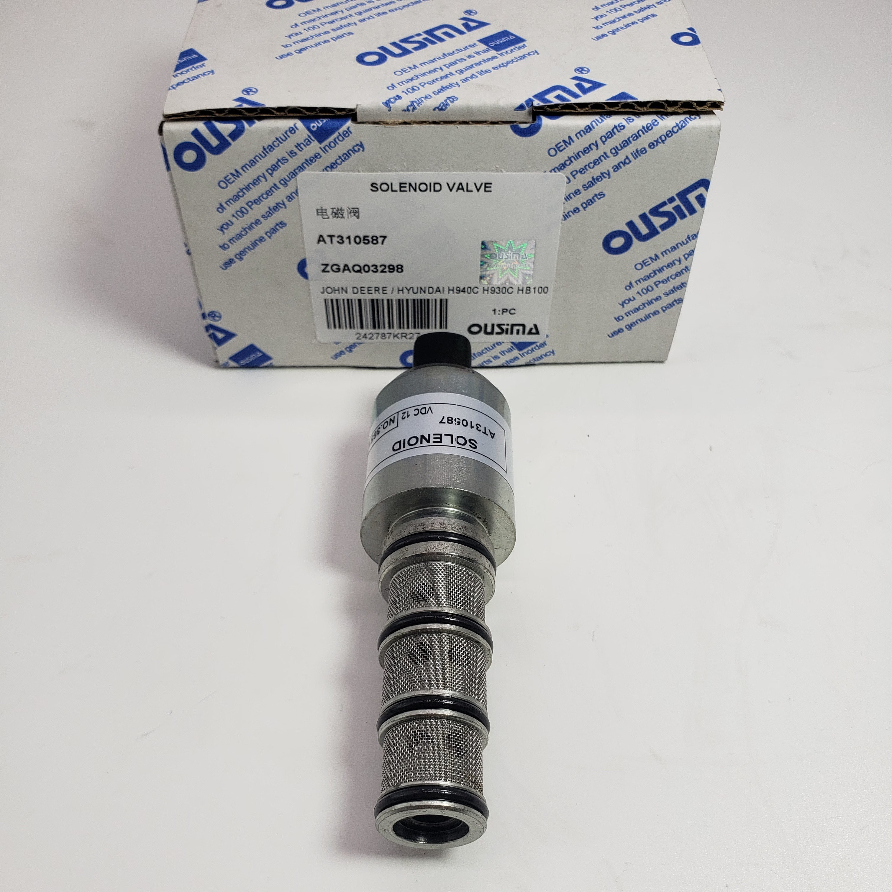 Transmission Solenoid Valve AT310587 ZGAQ03298 For John Deere 310SK 325K 410J