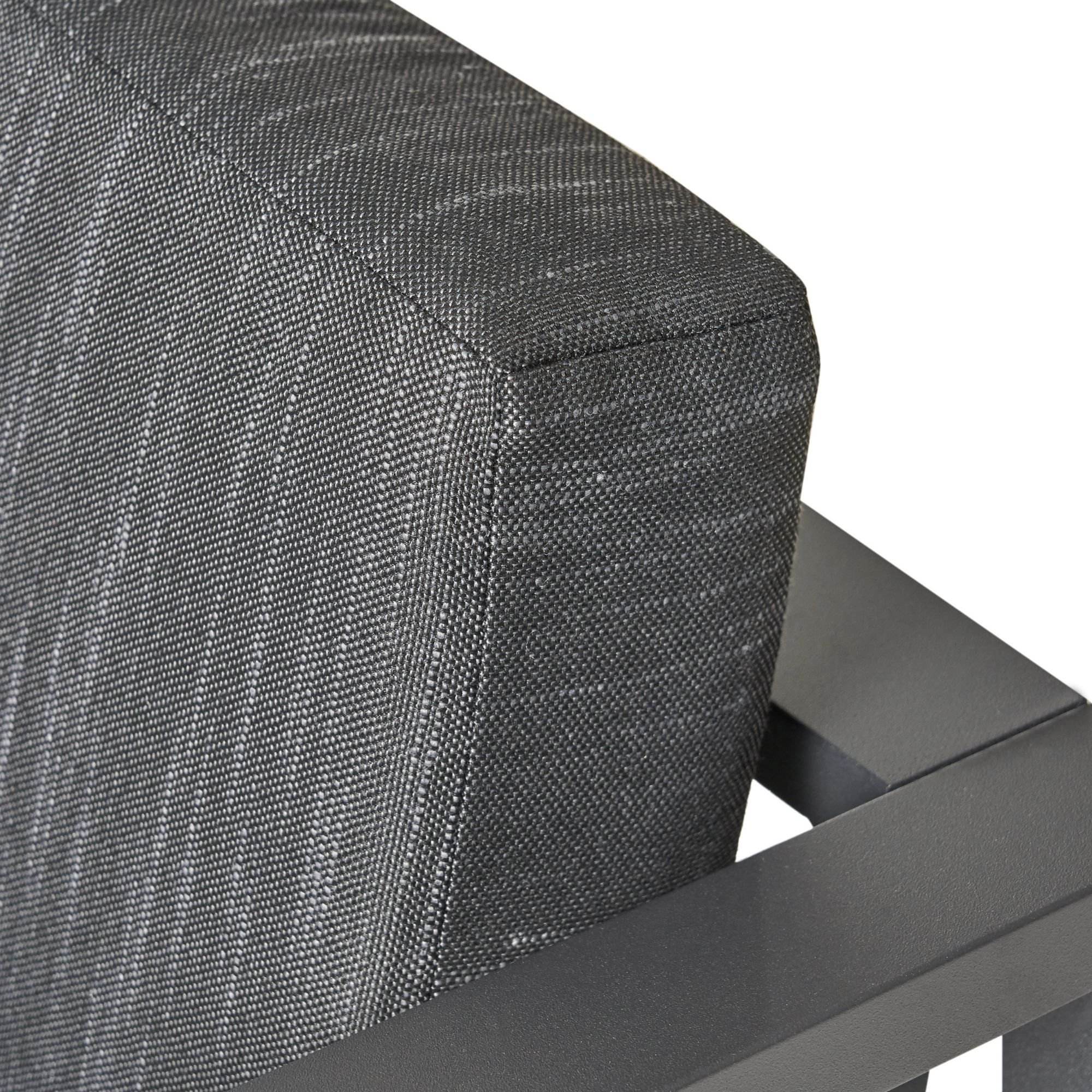 Black Rattan Couch Outdoor Restaurant L Shaped Outdoor Lounge