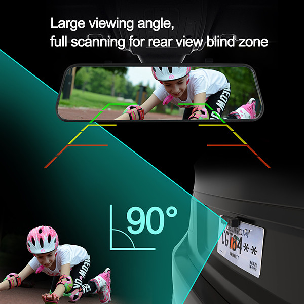 10 Inch RV Wireless Backup Camera Mirror Rearview Dashcam AHD Receiver