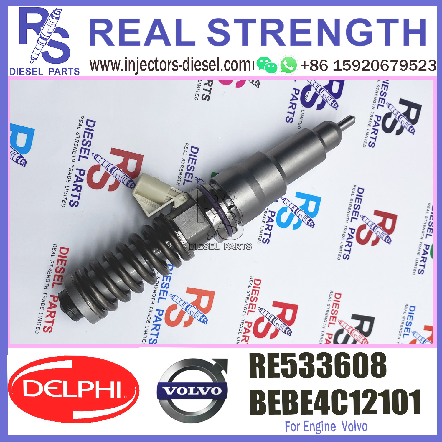 Common Rail Injector RE533608 BEBE4C12101 Diesel Injector RE533608 for Diesel Engine