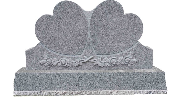 Unique Upright Granite Headstones , European Style Black Headstones For Graves