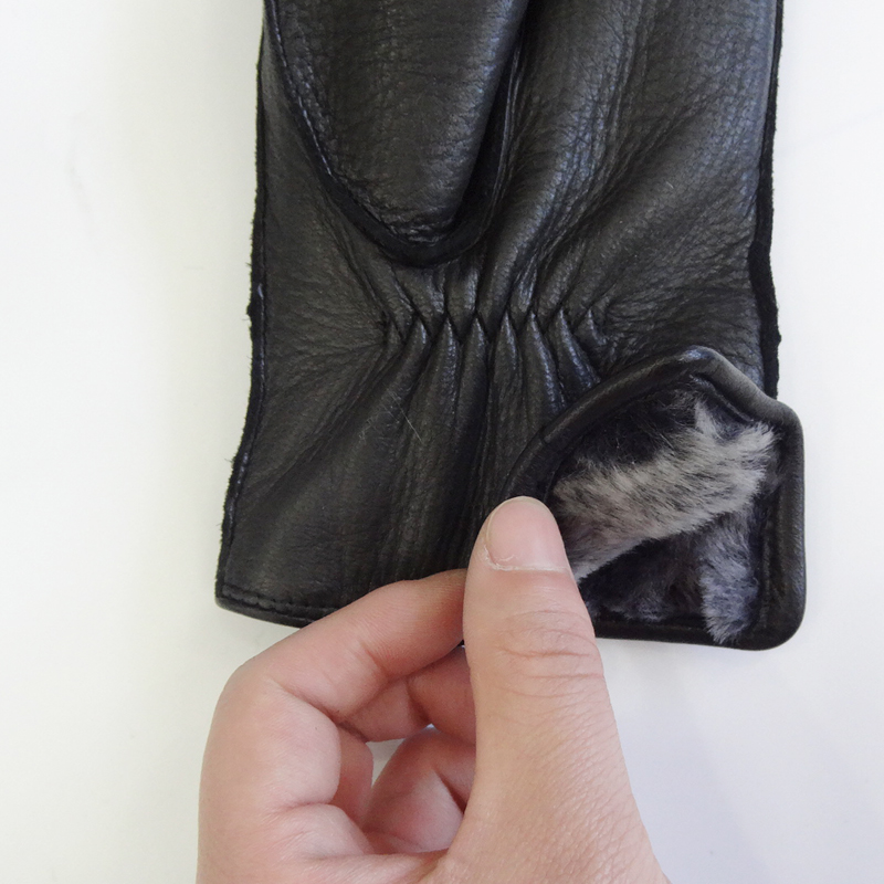Factory price of shearling lining women deer gloves