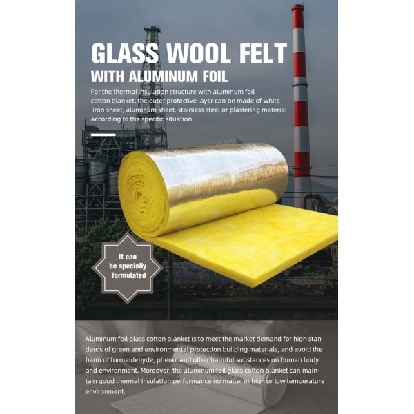 Fireproof Glasswool Blanket Insulation 25mm - 100mm Thickness For Steel Structure Roof