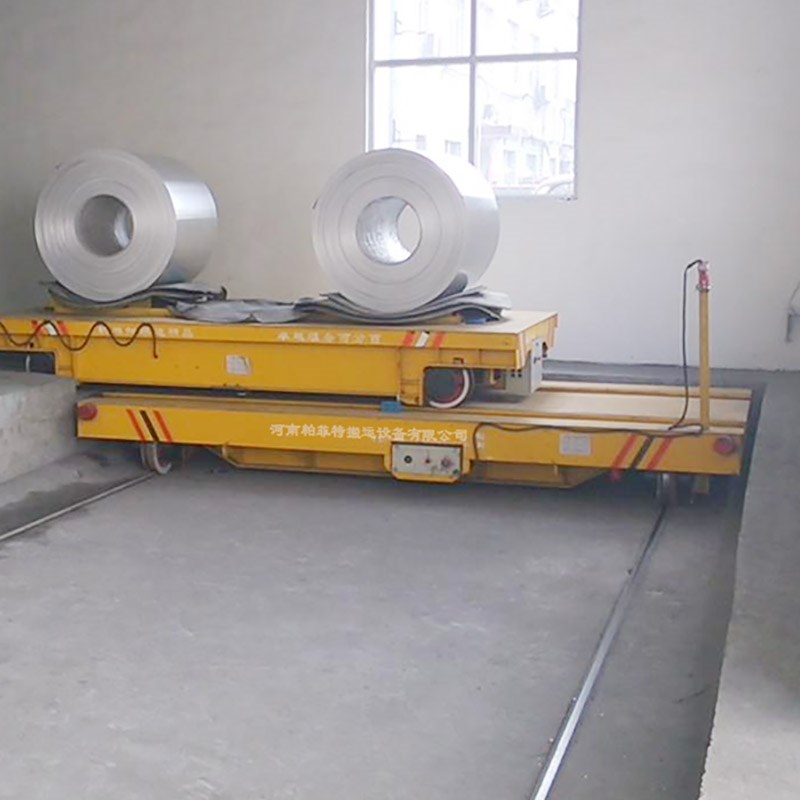 Ferry transfer cart enable cargo transfer between cross railways