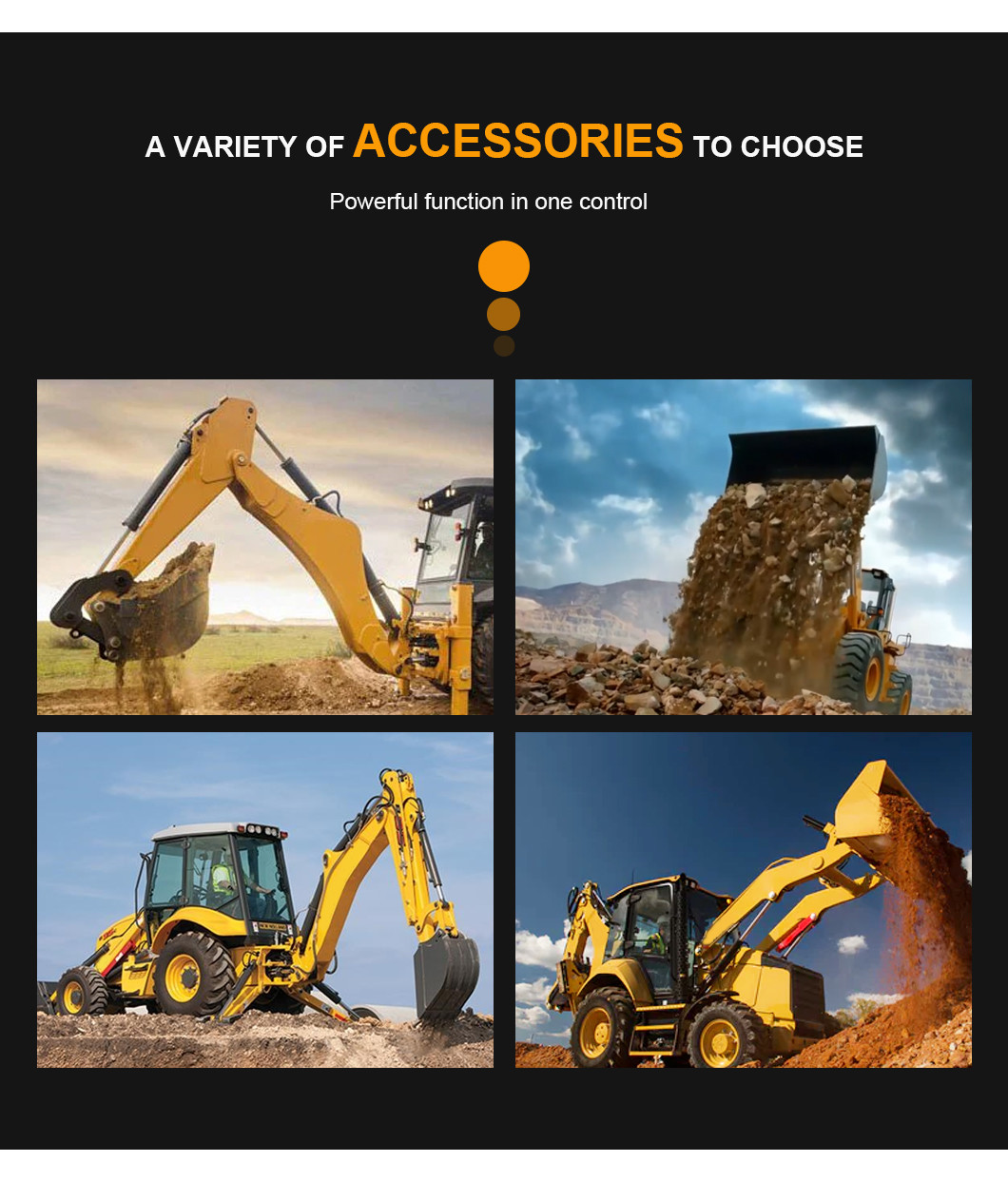 TOROS Versatile Mini Backhoe Loader Machine 1 Ton 2 Ton 3 Ton