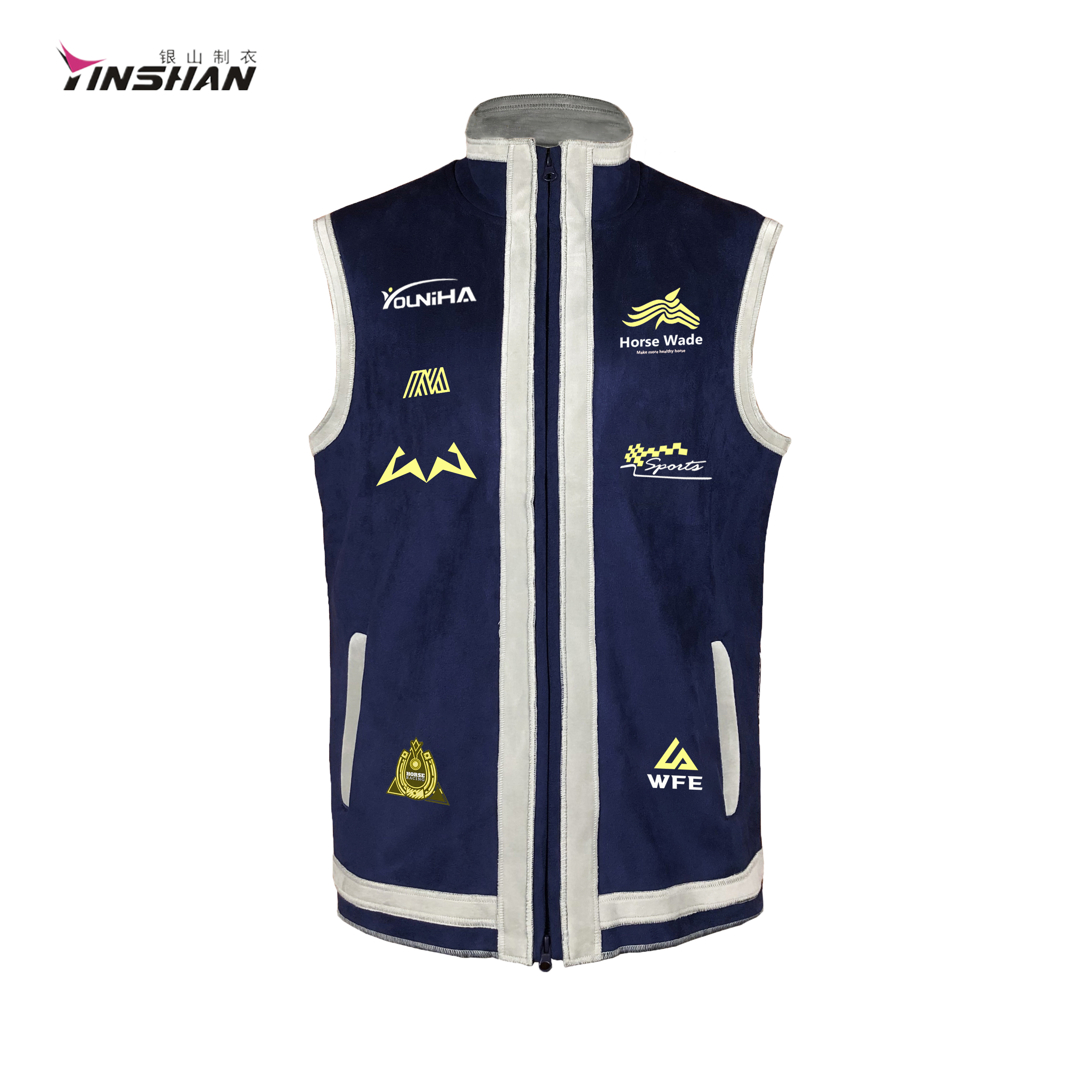 Custom Logo Embroidery Design Cotton Poly Softshell Unisex Work Vest Jacket With Custom Logo