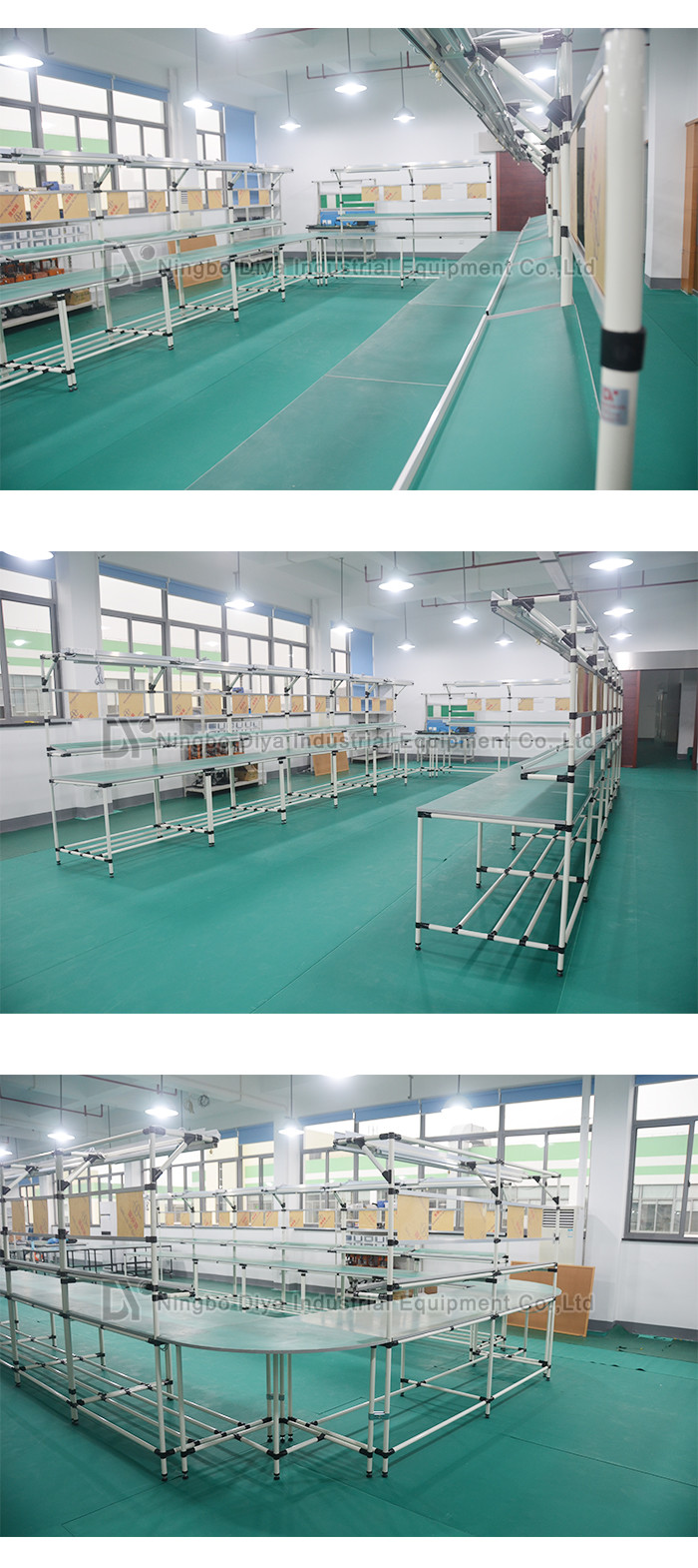 Lean Tube Production Industries Workbench , ESD Safe Workbench Assembly Line