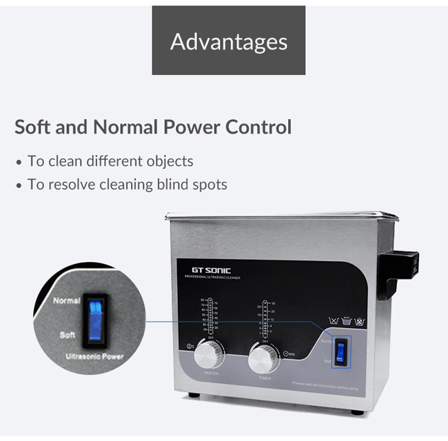 100W Mechanical Ultrasonic Cleaner , Heated Ultrasonic Cleaner 40kHZ