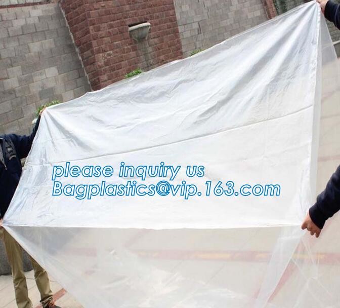 sealable square bottom pallet shrink wrap plastic cover for bags, jumbo black lightproof and waterproof plastic pallet c