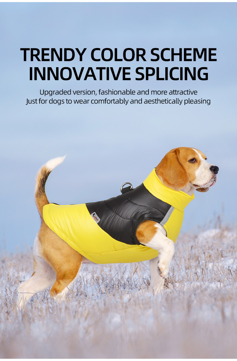 Pet Padded Vest Waterproof Warm Dog Clothing Reflective Comfortable