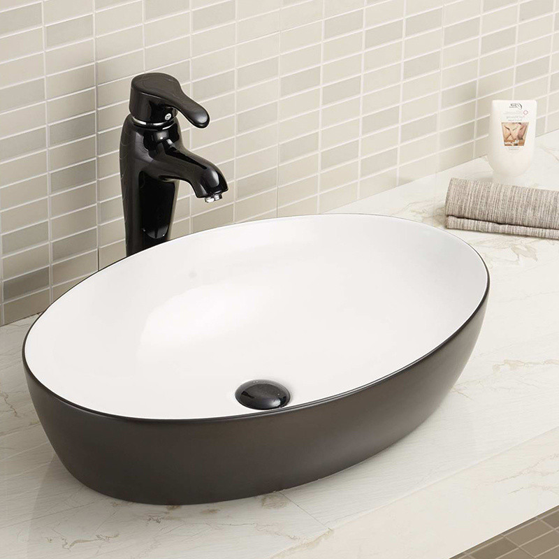 High Density Counter Top Bathroom Sink 750mm 800mm White Heat Resistant