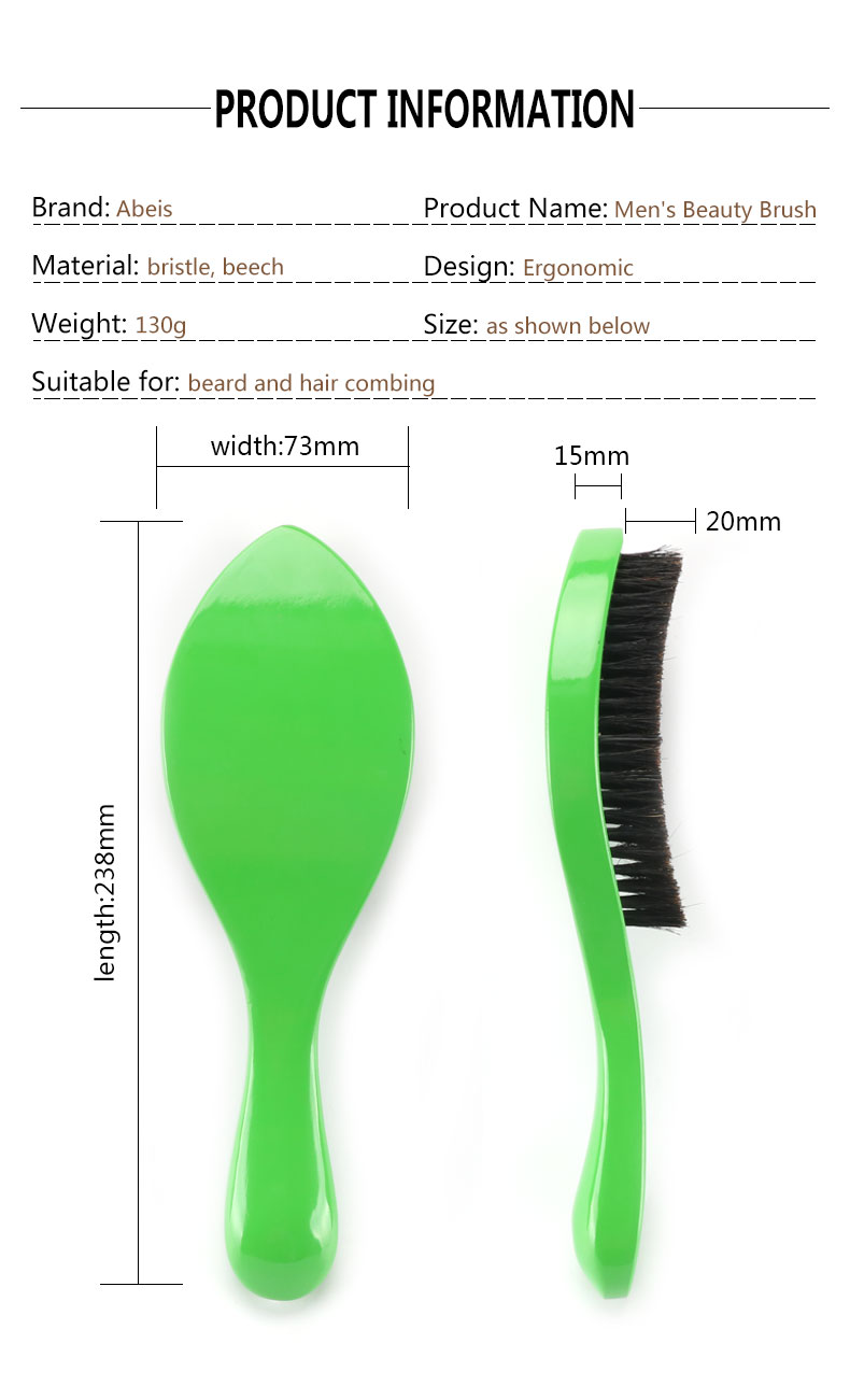 100g Boar Bristle Beard Brush 360 Curved Brush For Men Customized Color