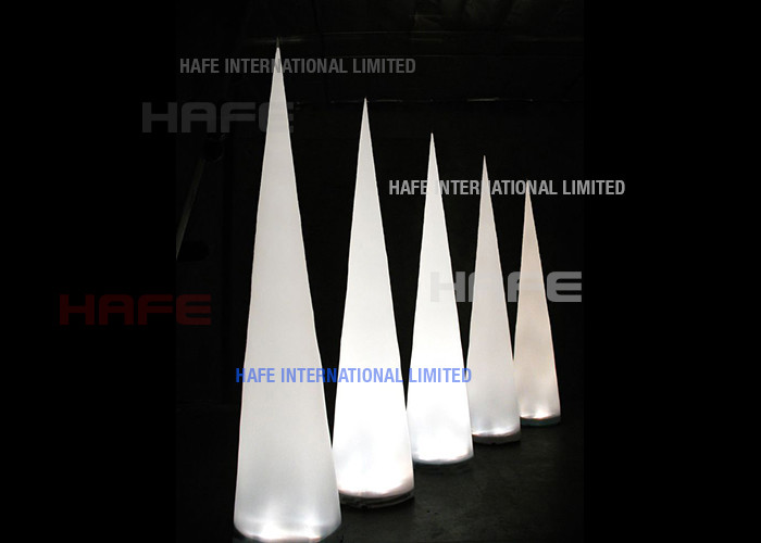 Aero Cone Inflatable Lighting Decoration , LED 100W Social Corporate Event Light Tower