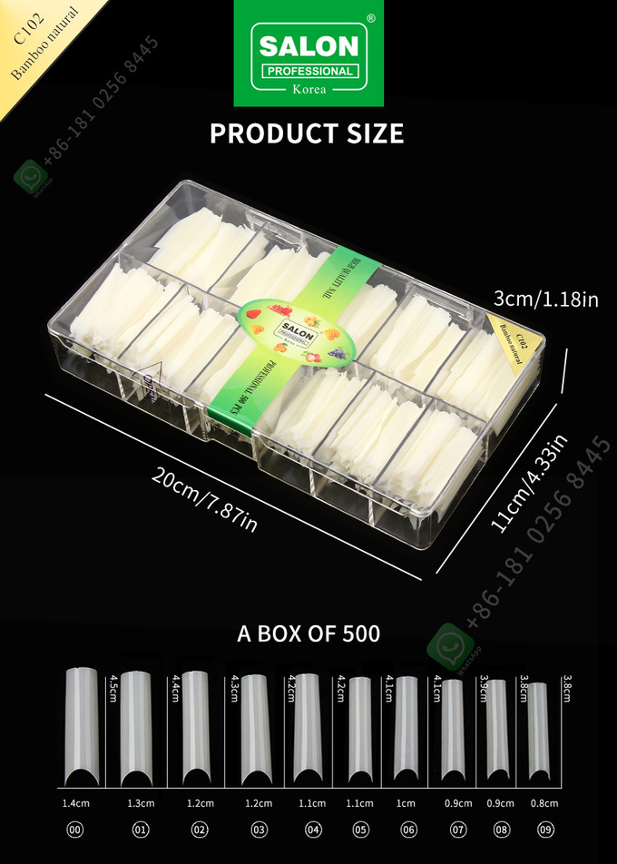 Square Full Covered Ultra-Thin ABS False Nail For Salon Nail Extensions Easy DIY Nail Art At Home