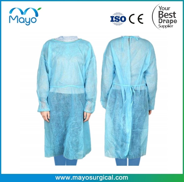 Medical Blue Disposable Isolation Gowns Blue Latex-Free For Hospitals, Medical Facilities, Physicians