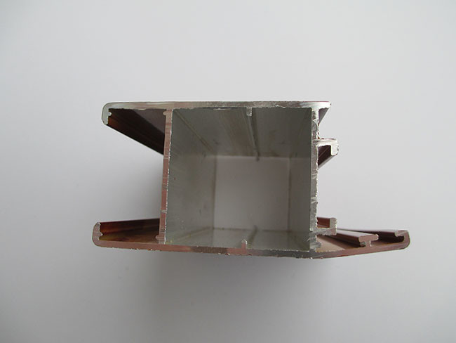 Wooden Grain Transfer Aluminium Window Extrusions For Double Casement Window
