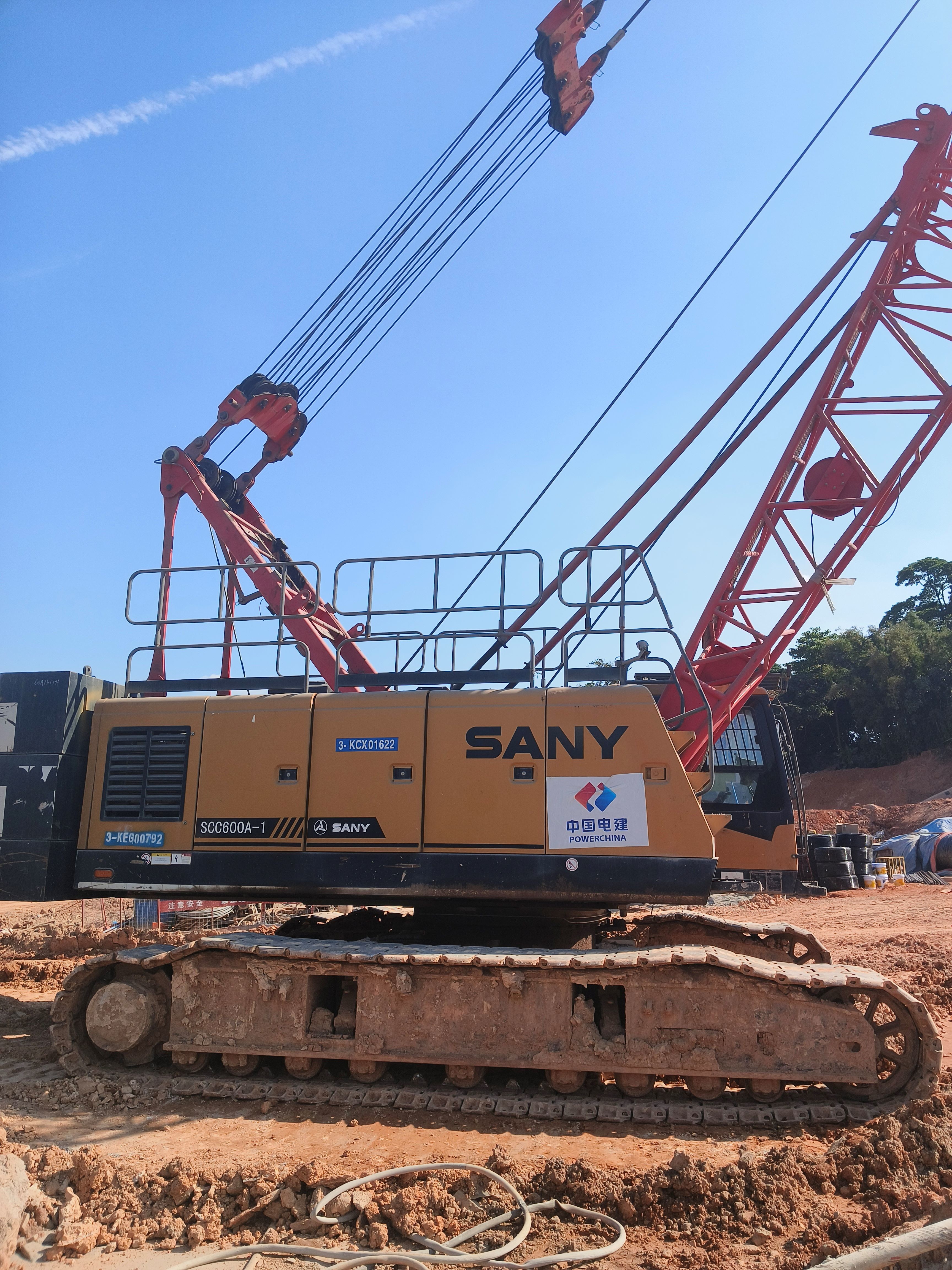 2019 SANY 60 Tons Used Crawler Crane ISO9001 Certified 40m Lifting Height