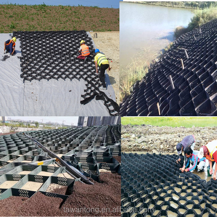 Norway HDPE Geocell for Retaining Wall 50mm-250mm Height CE ISO14001 ISO9001 Certified
