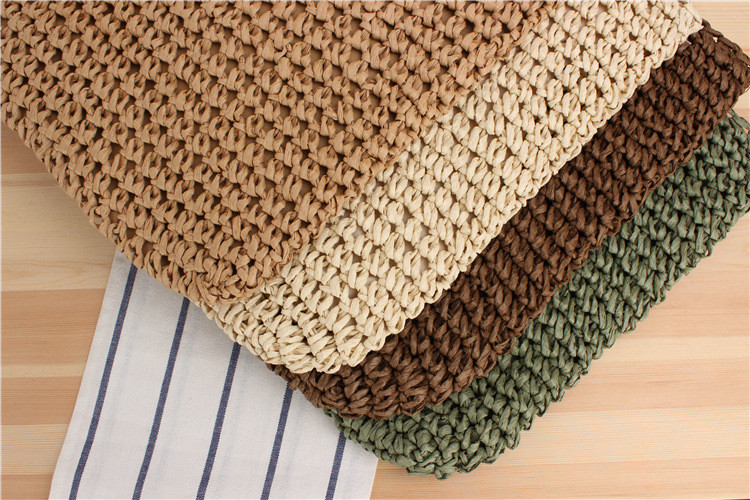 CROSS-BORDER NEW LARGE CAPACITY CASUAL STRAW BAG JAPAN AND SOUTH KOREA SHOULDER BAG SOLID COLOR HAND-WOVEN BAG SEN
