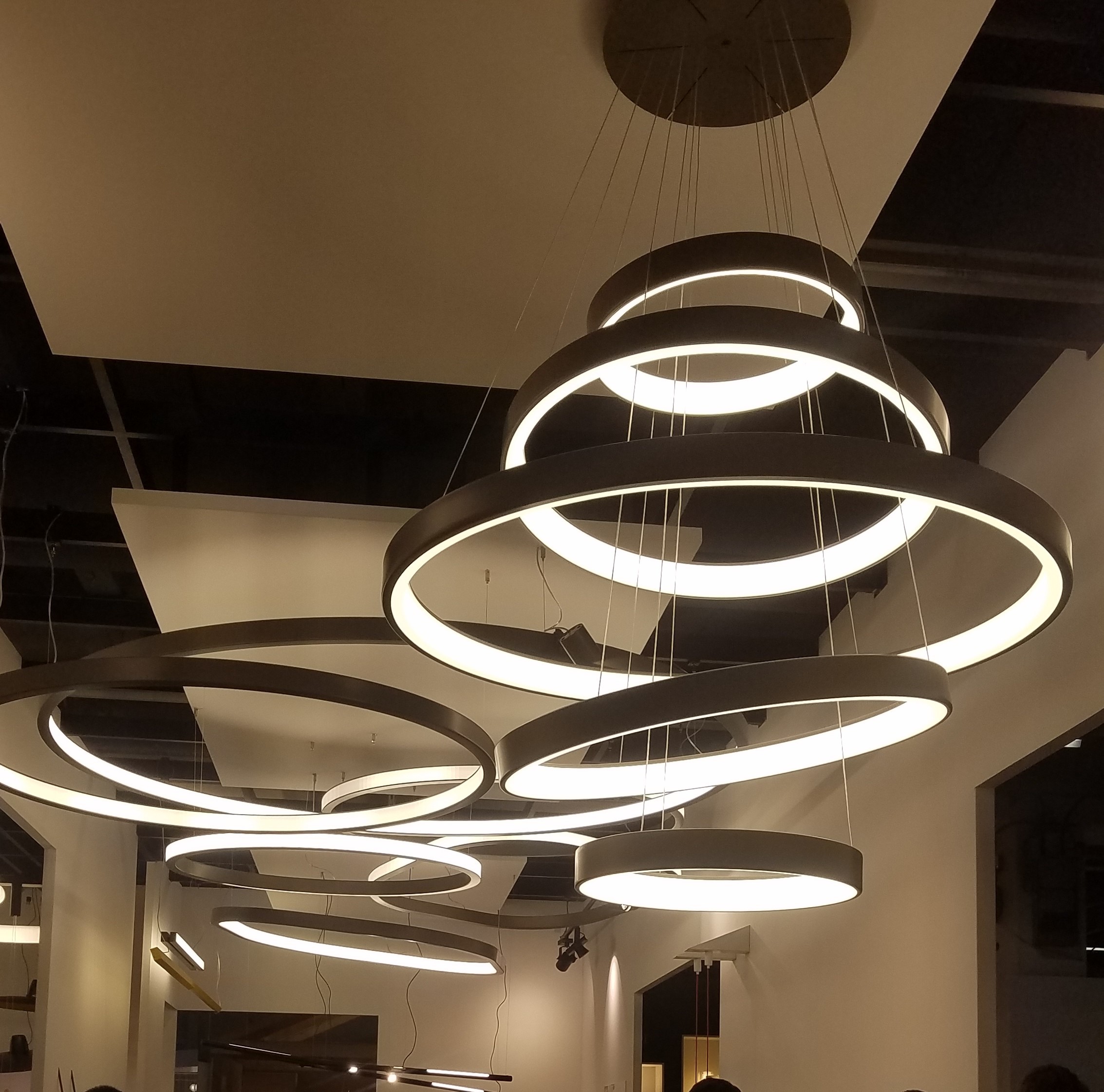 CR1200X75mm 3 Ring Led Pendant Light 5800lm Circle Pendant Lamp