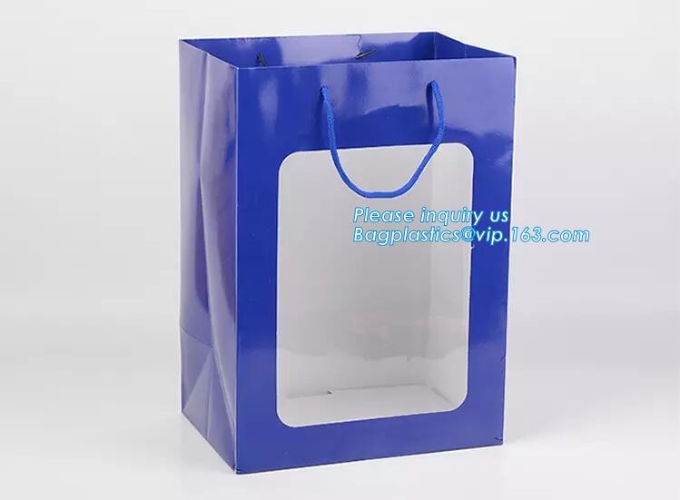 Custom Printed Accept Wholesale Stock White Brown Kraft Paper Shopping Bag With Handle No Minimum, carrier handle bags