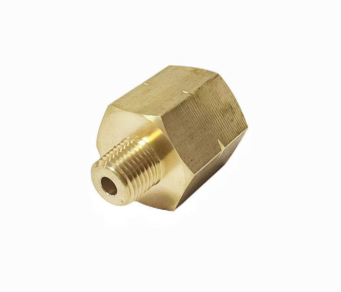 CNC Threaded Brass Pipe Fitting FNPT X MNPT 3/8" X 3/8" Size