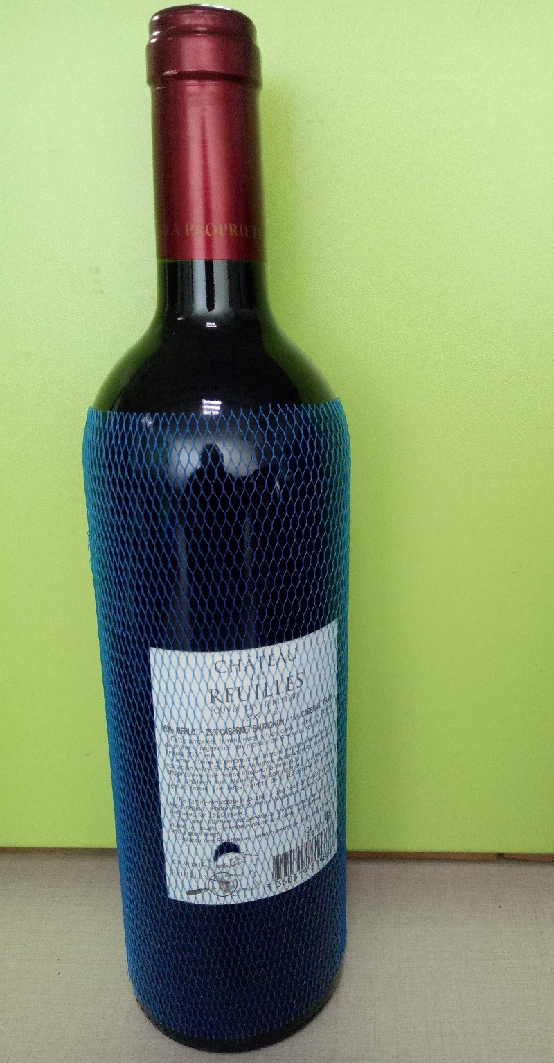 PE Protective Plastic Mesh Sleeve , Protective Wine Bottle Sleeve FDA Approved