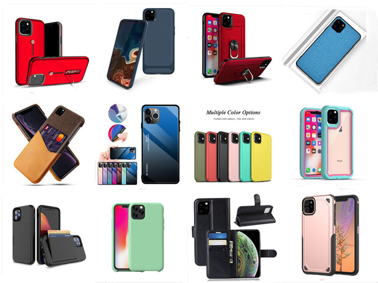 14 Pro Max PU Leather Cover Cell Phone Case with Card Holster and Wrist Strap