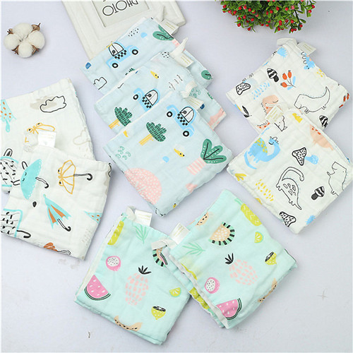 Carded Cotton Muslin Face Washcloths For Baby Sensitive Skin 12'' X 12''