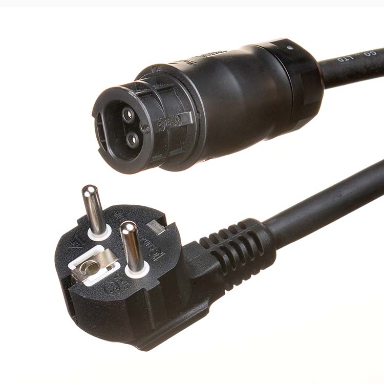 Balcony PV System Micro Inverter AC Power Cord Schuko Plug to LY01 Connector With H07RN-F Rubber Cable for DEYE Model
