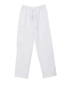 155 GSM Nurse Unisex Polyester80% Cotton20% White Medical Pants Antimicrobial