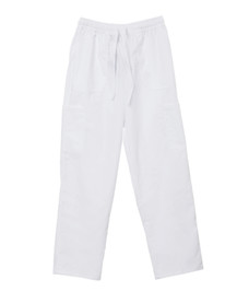 155 GSM Nurse Unisex Polyester80% Cotton20% White Medical Pants Antimicrobial Wrinkle-ree