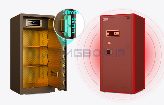 Biometric Fingerprint Lock Safe Box For Home Security YB/RS-120 Coffee safety safe box
