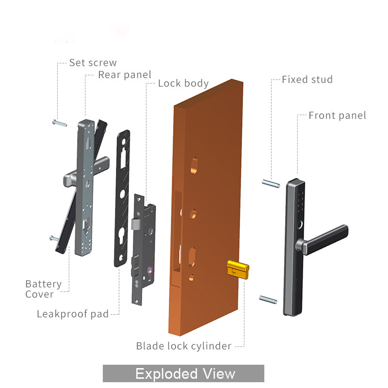 Home Security Zinc Alloy Split Smart Door Lock Biometric Fingerprint Door Lock for Home Apartment