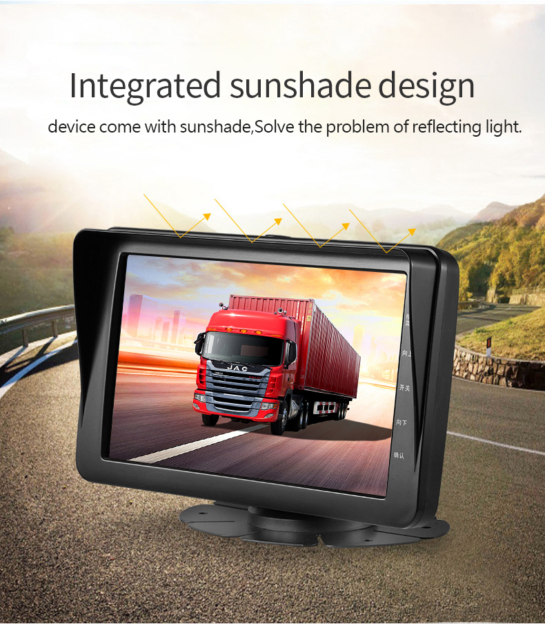 Integrated Sunshade Truck Dash Cam Arbitrary Angle Rear View Mirror