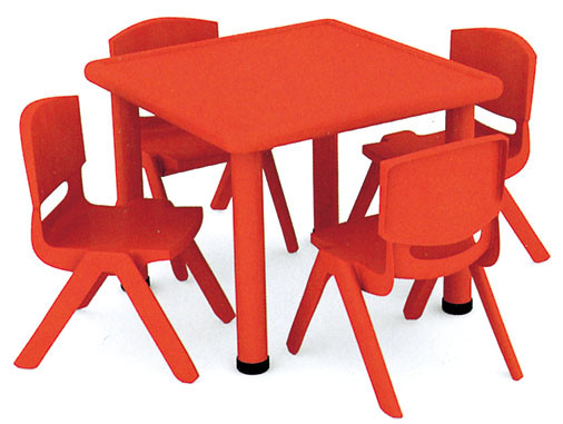kids furniture green color table and chairs plastic school desk