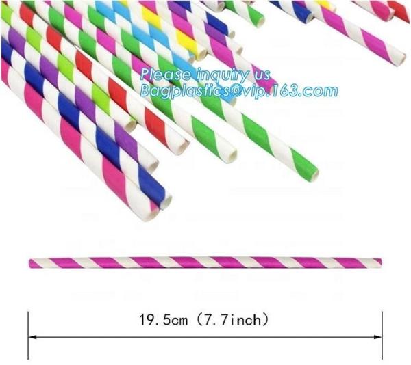 bulk colorful disposable wholesale drinking biodegradable paper straw,food grade