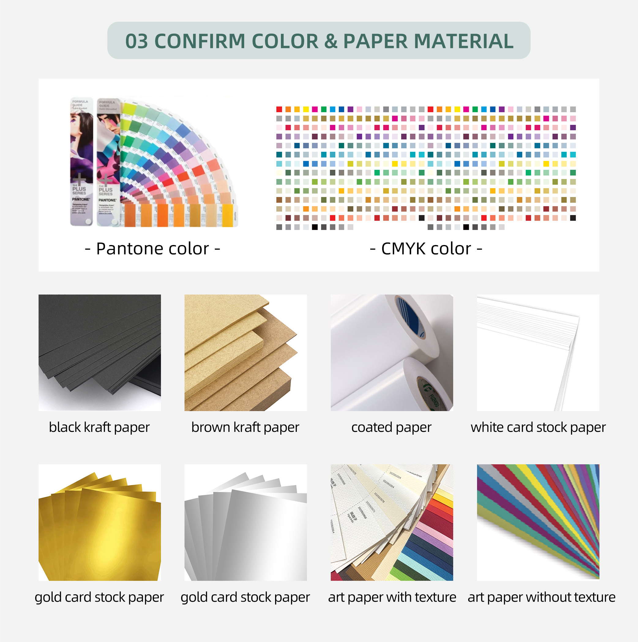 CMYK 4 Color Offest Printing Brown Craft Paper Box for Food Packaging Custom Logo