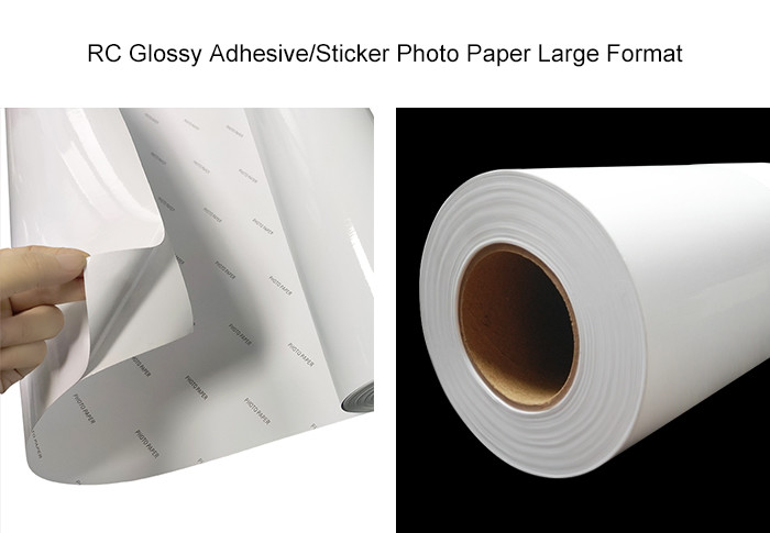 135gsm 24 Inch Glossy Photo Sticker Paper Waterproof Large Format
