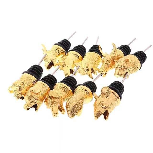 304 Stainless Steel Skull Wine Pourer Metal Wine Accessories For Halloween Gift