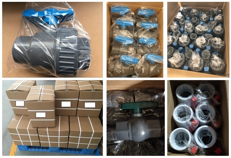 CPVC Light Grey Double Union Valve for Sewage Treatment