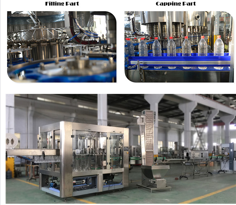 0.2L-2.5L 50HZ 3P Beverage Filling Machine Combiblock Drinking Water Filling Machine