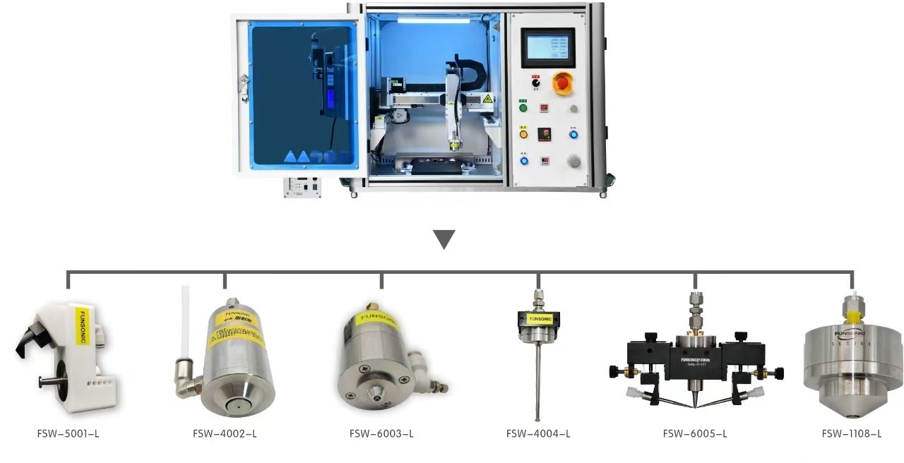 120Khz Ultrassonic Fuel Cell Spraying Coating Nozzles With Focusmist High Frequency Nebulization