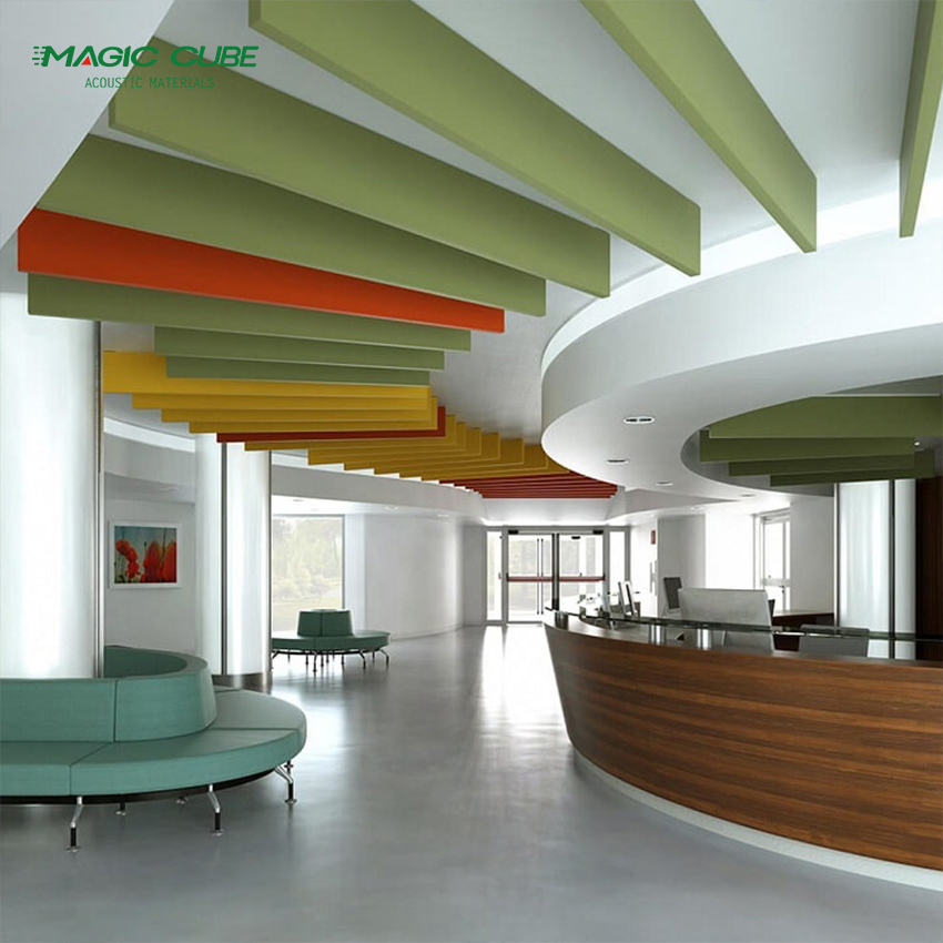 9mm Thickness Polyester Fiberglass Ceiling Panel For Modern Interior Design