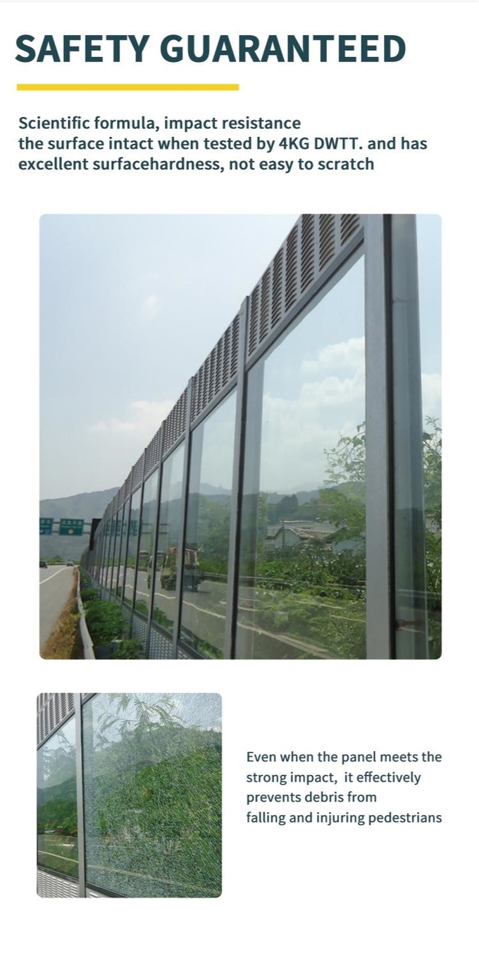 Highway Soundproof Wall Plastic Board And Metal Highway Noise Reduction Barriers