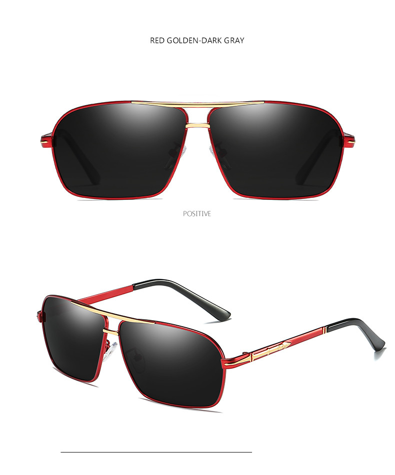 UV400 Mens Luxury Sunglasses Bridge Sport Metal Frame TAC Man Night Driving