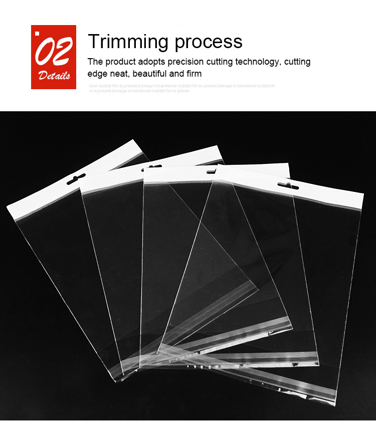 Mobile Phone Case Packaging Custom Printed OPP Self Adhesive Bags with Transparent Design